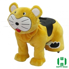 Baby Tiger Dog Animal Electric Walking Animal Ride for Kids Plush Animal Ride On Toy for Playground