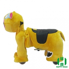 Dairy Cow Animal Electric Walking Animal Ride for Kids Plush Animal Ride On Toy for Playground