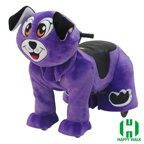 Pekingese Dog Animal Electric Walking Animal Ride for Kids Plush Animal Ride On Toy for Playground