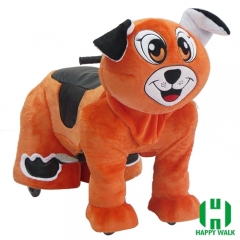 Pekingese Dog Animal Electric Walking Animal Ride for Kids Plush Animal Ride On Toy for Playground