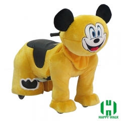 Mouse Animal Electric Walking Animal Ride for Kids Plush Animal Ride On Toy for Playground