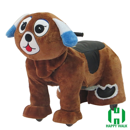 Dearest Dog Animal Electric Walking Animal Ride for Kids Plush Animal Ride On Toy for Playground