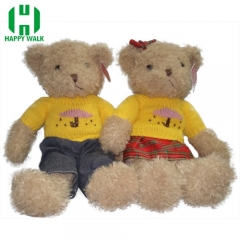 Custom Rose Cashmere Stuffed Plush Toy Sweater Teddy Bear