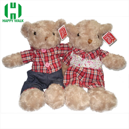 Custom Rose Cashmere Dress Stuffed Plush Toy Teddy Bear
