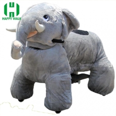 Elephant Electric Walking Animal Ride for Kids Plush Animal Ride On Toy for Playground