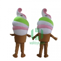 Ice Cream Character cosplay Custom Adult Walking Fur Human Animal Party Plush Movie Character Cartoon Mascot Costume for Adult Sh