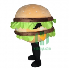 Hamburger Character cosplay Custom Adult Walking Fur Human Animal Party Plush Movie Character Cartoon Mascot Costume for Adult Sh