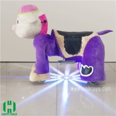 Red dragon dinosaur spotlight Plush Electric Animal Riding Scooters