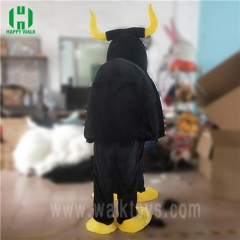 Black Bull 2 Person Riding Mascot Costume