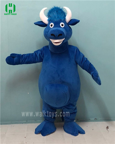 Customized Blue Bull Mascot Costume