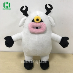 Custom Big Mouth White Plush Toy