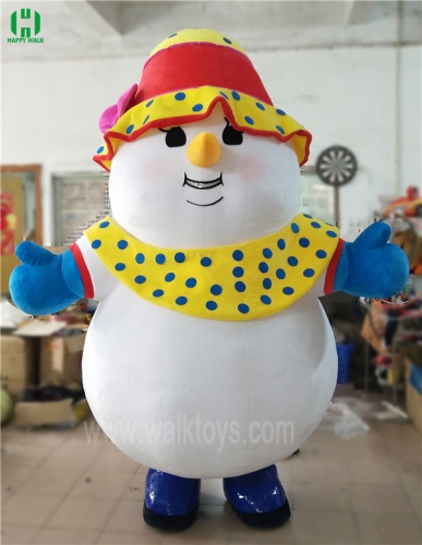 Custom Snowman Inflatable Mascot Costume