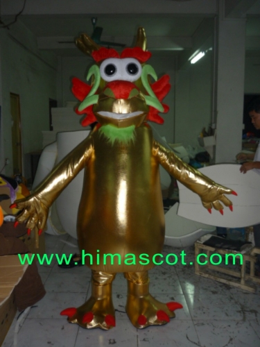 Chinese God Dragon Mascot Costume for Adult