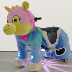 Dinosaur Electric Walking Animal Ride for Kids Plush Animal Ride On Toy for Playground