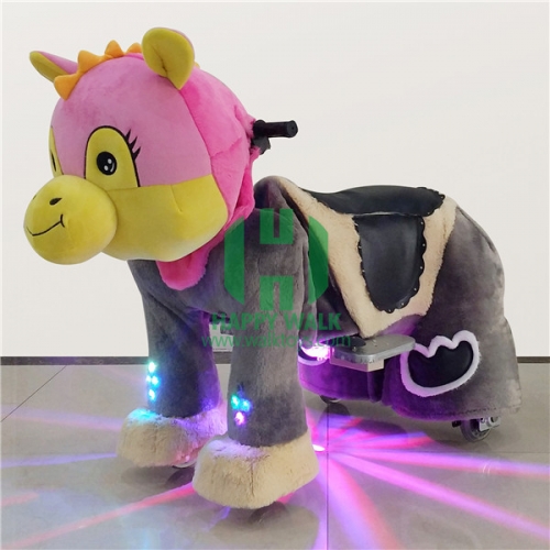 Dinosaur Electric Walking Animal Ride for Kids Plush Animal Ride On Toy for Playground