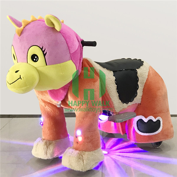 Dinosaur Electric Walking Animal Ride for Kids Plush Animal Ride On Toy