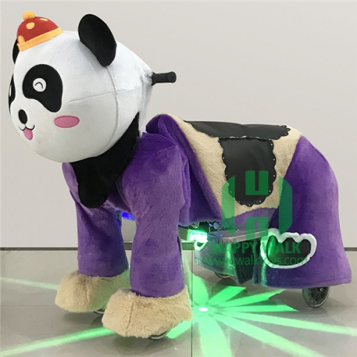 Panda Electric Walking Animal Ride for Kids Plush Animal Ride On Toy for Playground