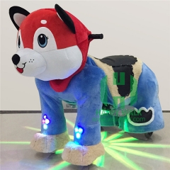 Dog Electric Walking Animal Ride for Kids Plush Animal Ride On Toy for Playground