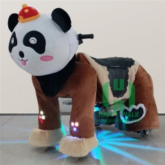 Panda Electric Walking Animal Ride for Kids Plush Animal Ride On Toy for Playground
