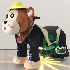 Monkey Electric Walking Animal Ride for Kids Plush Animal Ride On Toy for Playground