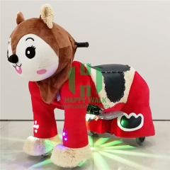 Chipmunk Scooter Electric Walking Animal Ride for Kids Plush Animal Ride On Toy for Playground