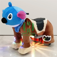 Stitch Electric Walking Animal Ride for Kids Plush Animal Ride On Toy for Playground