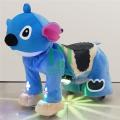 Stitch Electric Walking Animal Ride for Kids Plush Animal Ride On Toy for Playground