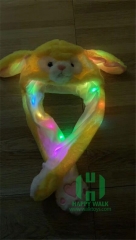 Dancing Led Shiny Funny Moving Ear Flap Animal Rabbit Plush Hat