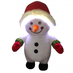 LED Christmas Snowman Inflatable Mascot Costume