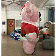 Inflatable Christmas pink koala mascot costume