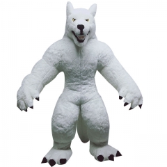 White Wolf Inflatable Mascot Costume