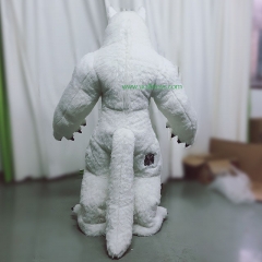 White Wolf Inflatable Mascot Costume