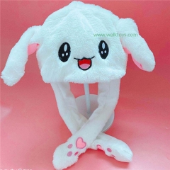 Cute Plush Bunny Headband Cap LED Glowing Plush Moving Jumping Ear Cap