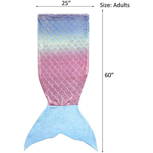 Mermaid Tail Blanket for Teens Adults