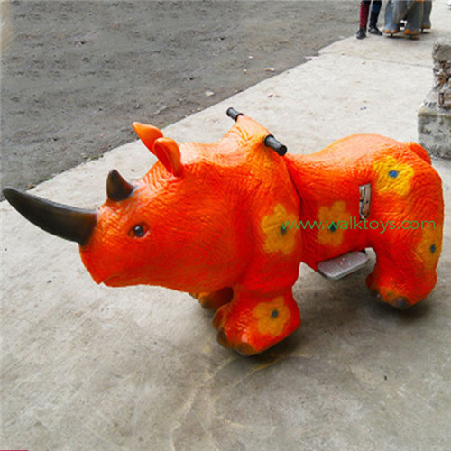 Ride on Rhinoceros Kids Dinosaur Ride Electric Walking Animal Ride for Kids Ride On Toy for Playground