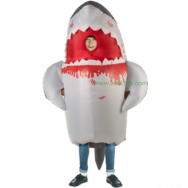 Great white shark inflatable costume