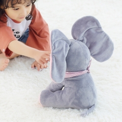 Custom Elephant Animated Plush Singing Elephant with Peek-a-boo Interactive Feature