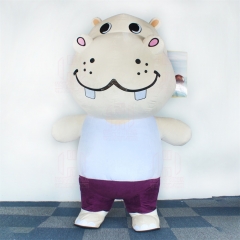 Inflatable Hippo Mascot Costume