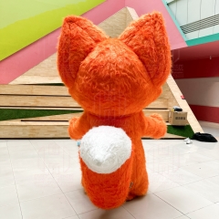 Factory price blue orange inflatable fox mascot plush costume cartoon adult costume inflatable mascot