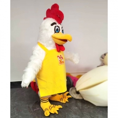 Custom chef cock rooster mascot costume with logo apron suit CE material custom mascot costume