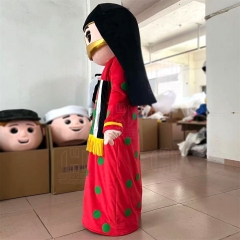 Happy Island Human People Doll Lovely Adult Cartoon Boy/Girl Mascot Costume For Advertising