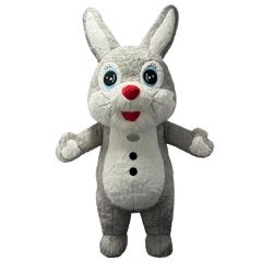 Funny adult Grey Rabbit Inflatable Mascot Costume Bunny mascot for sale