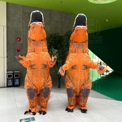 Funny walking children adult Dino Costume Trex Blow up Suit Inflatable T Rex Dinosaur Costume for Adult