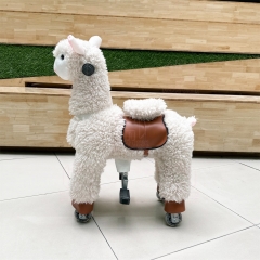 High Quality Walking Mechanical Ride Pedal Riding Sheep Cycle S/M/L plush ride on animal toy