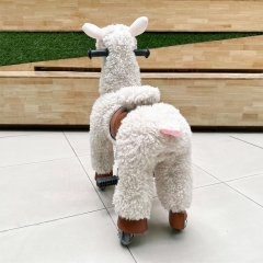 High Quality Walking Mechanical Ride Pedal Riding Sheep Cycle S/M/L plush ride on animal toy