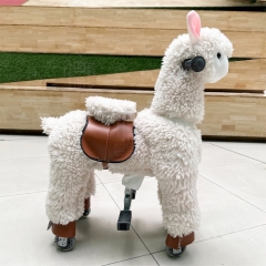 High Quality Walking Mechanical Ride Pedal Riding Sheep Cycle S/M/L plush ride on animal toy