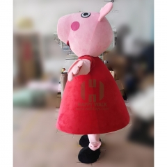 Peppa Pig Movie Cartoon Character Plush Mascot Costume XL/XXL Bear Costume Embroidery Cosplay Carnival