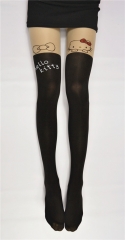 30D-60D Print Boot Design Tights