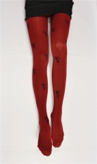 60D Print Black Cat Tights