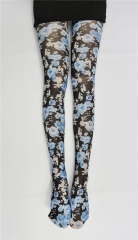 50D Print Floral Tights